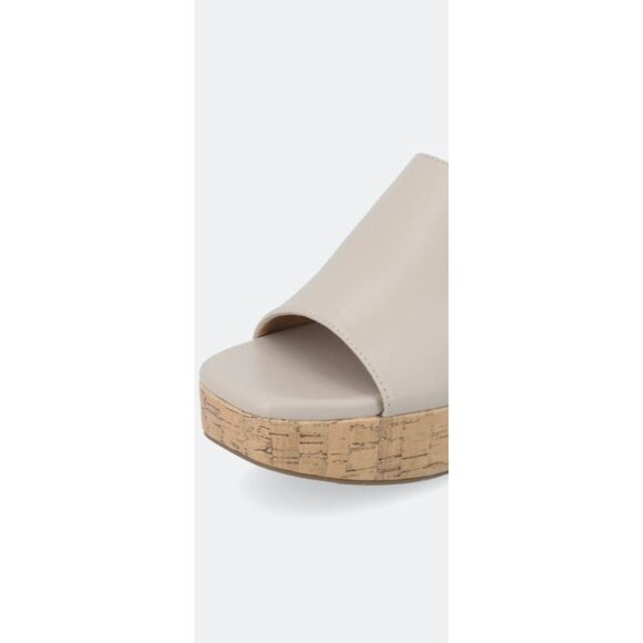 Journee Collection Womens Astter Platform Block Heels Sandals Grey Size 9M NIB - Picture 4 of 6